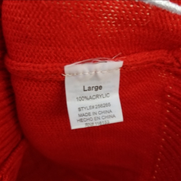 RED Llama 3D FUN Christmas Sweater (Size Large) Ugly Holiday Party shirt - Picture 4 of 5